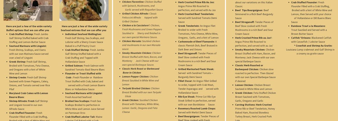 Food With Flair Menu