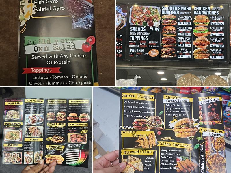 Halal Chicks and Platters Menu