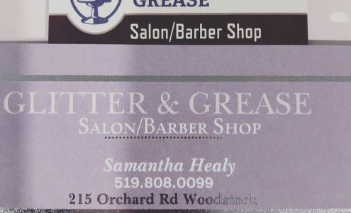 Glitter & Grease Salon/Barbershop 215 Orchard Rd, Woodstock Ontario N4S 7N5