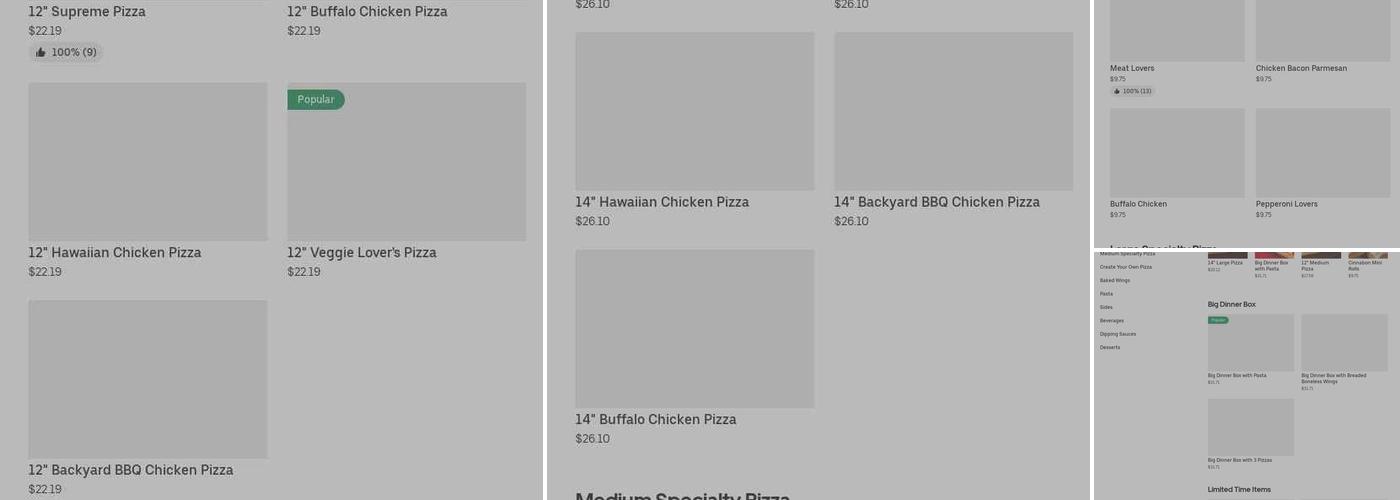 Pizza Hut Menu