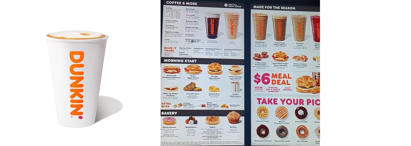 Dunkin' Menu