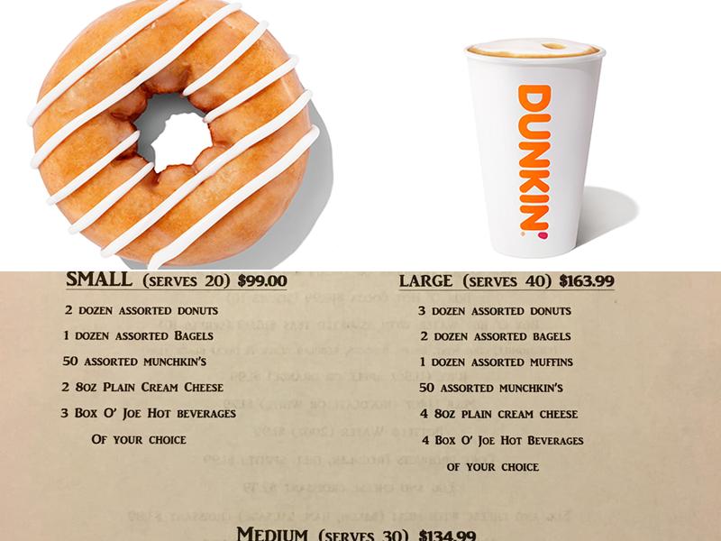 Dunkin' Menu