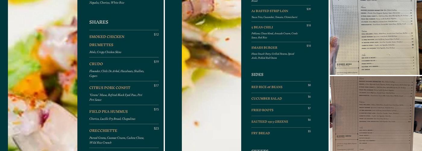 Late August Menu