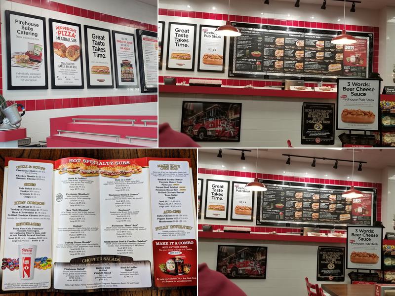 Firehouse Subs Lime Spring Square Menu