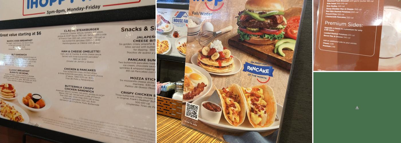 IHOP Menu