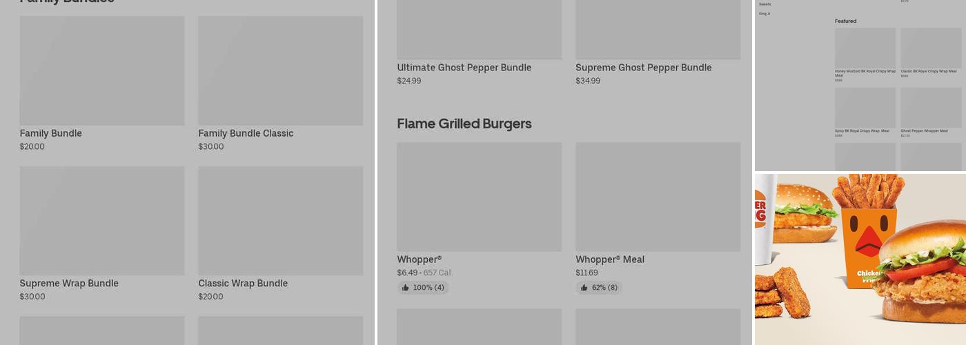 Burger King Menu