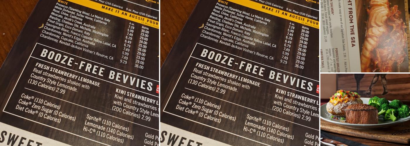 Outback Steakhouse Menu