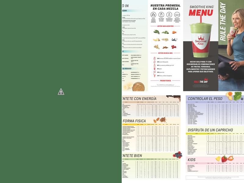 Smoothie King Menu