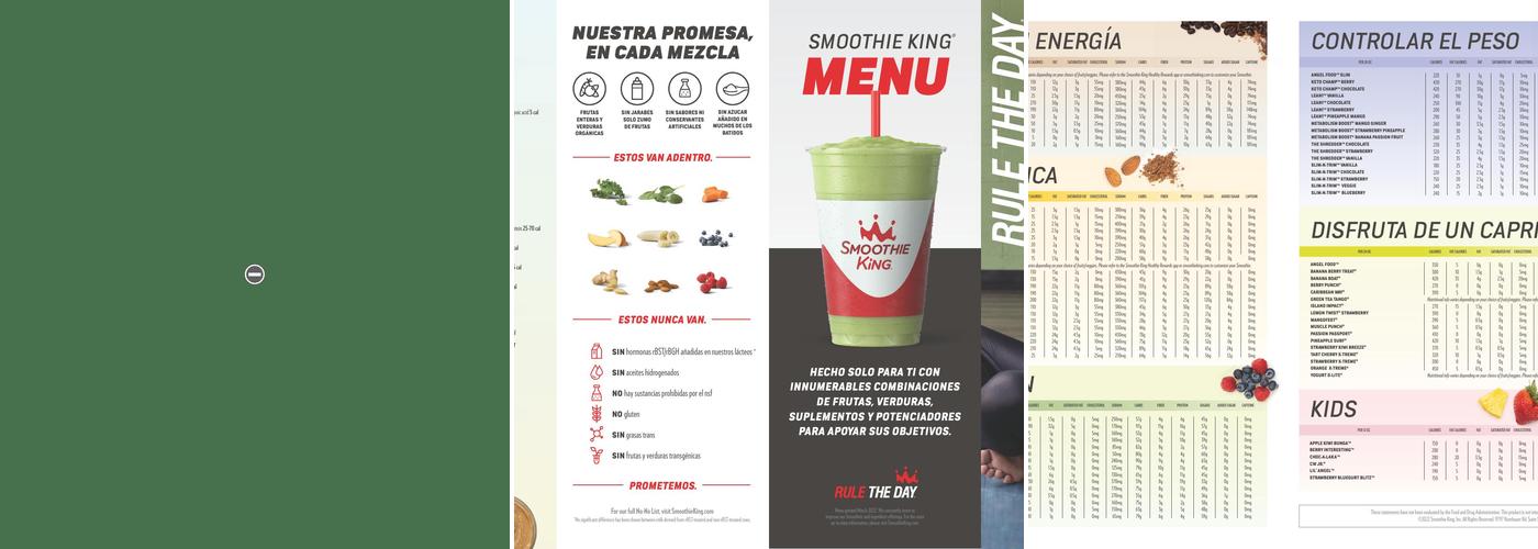 Smoothie King Menu