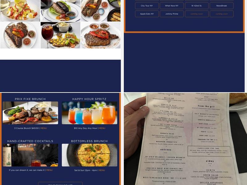 Palermo Argentinian Bistro NYC Menu