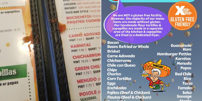 Garcia's Food Production Facility Menu