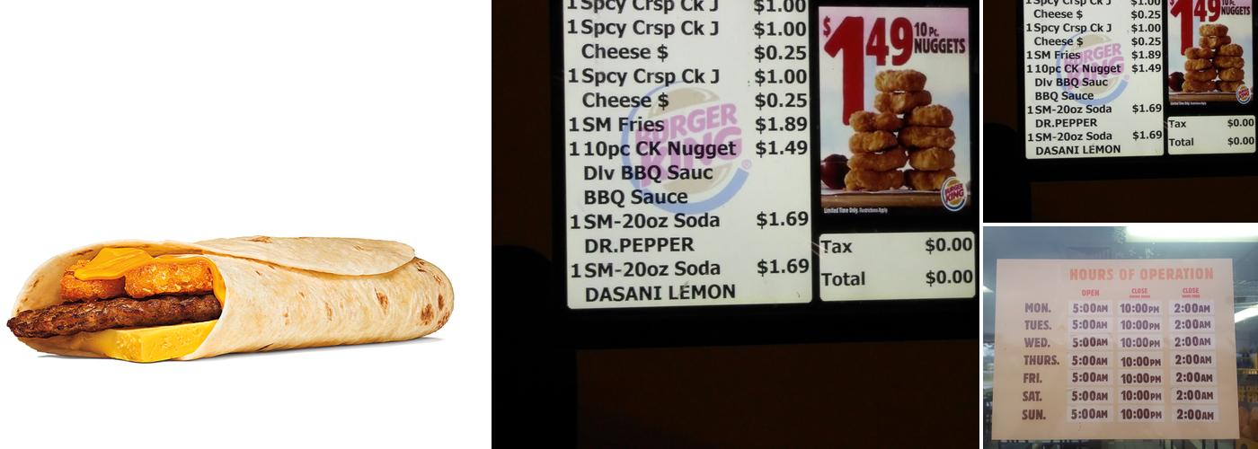 Burger King Menu