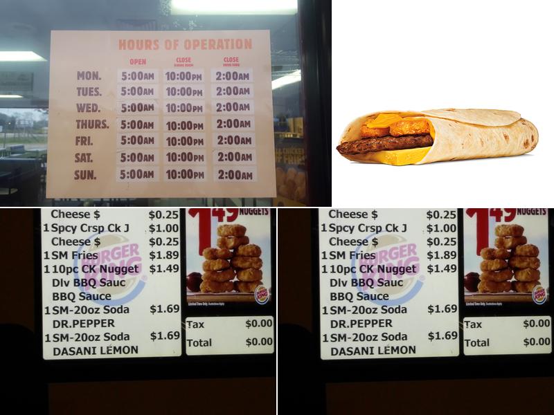 Burger King Menu