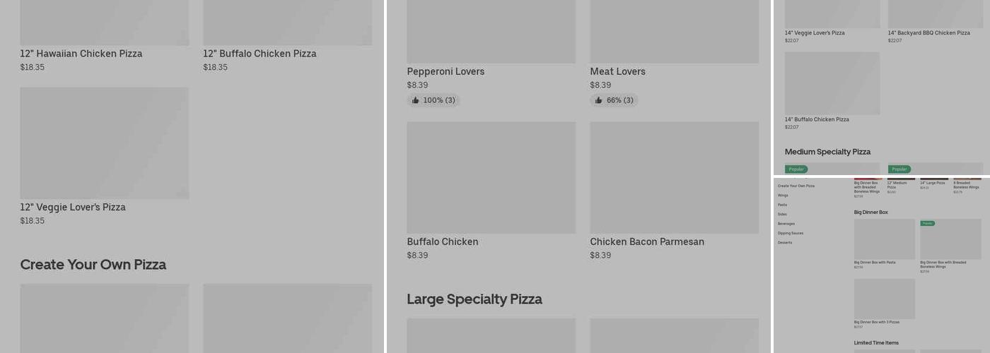 Pizza Hut Menu