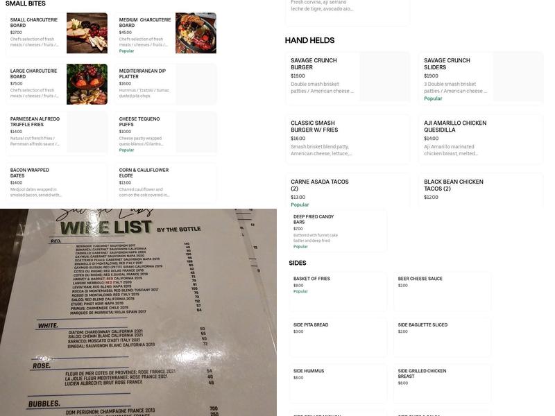 Savage Labs Wynwood Menu