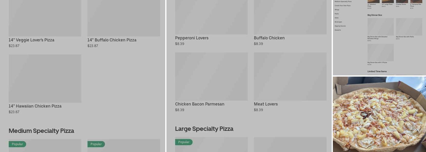 Pizza Hut Menu