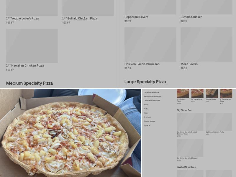 Pizza Hut Menu