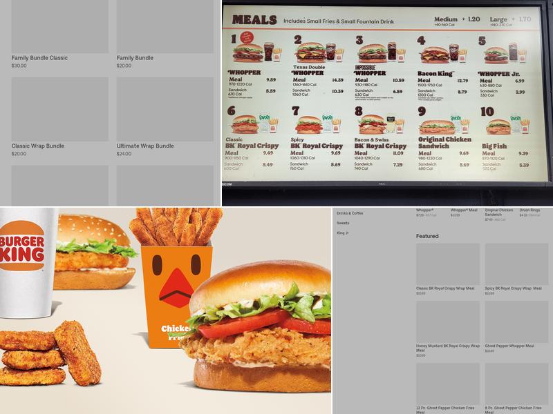Burger King Menu