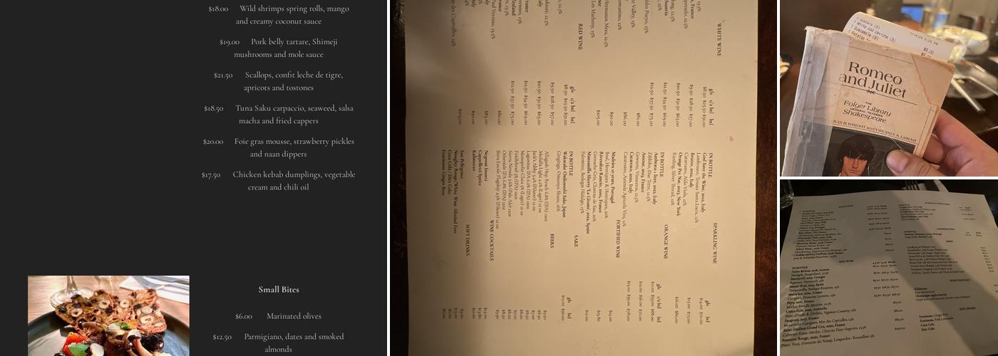 Nine Cases Menu