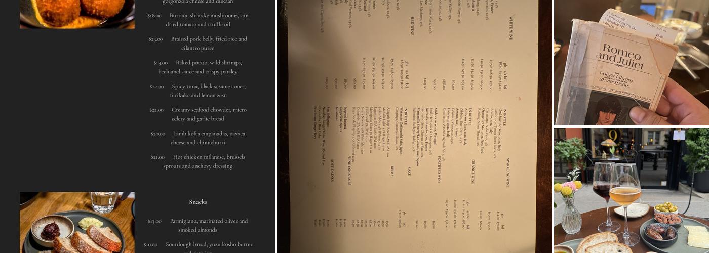 Nine Cases Menu