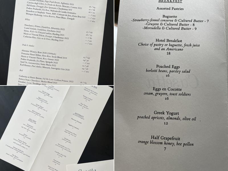 Casetta Menu