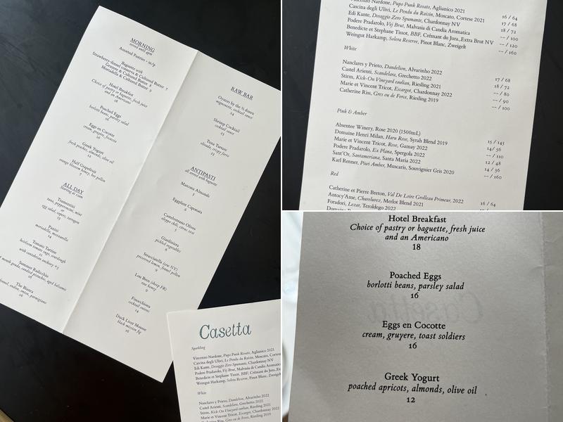 Casetta Menu