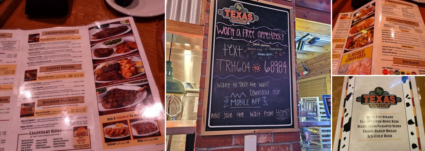 Texas Roadhouse Menu