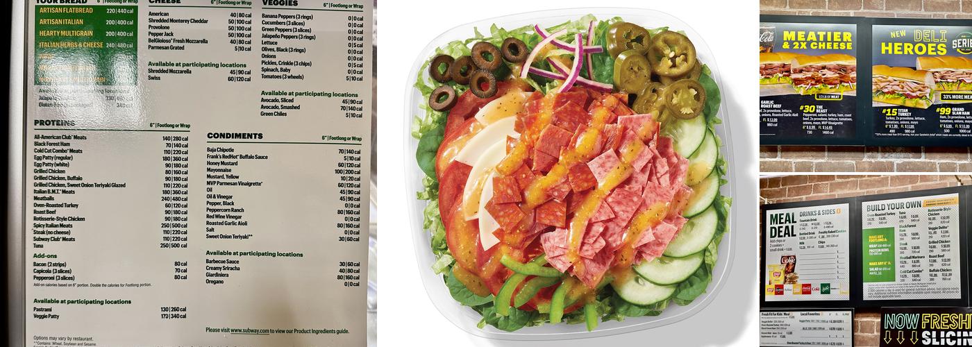 Subway Menu