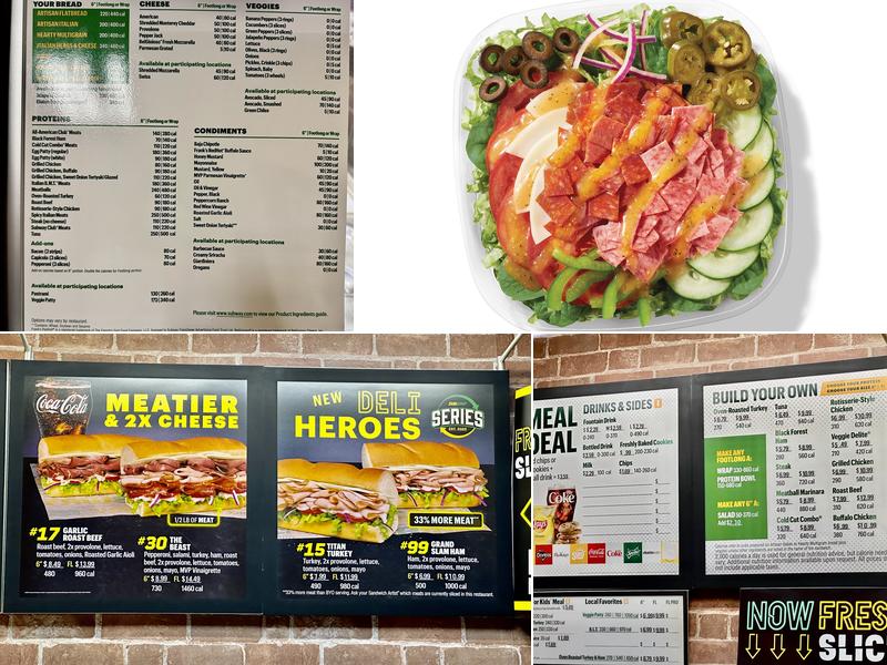 Subway Menu