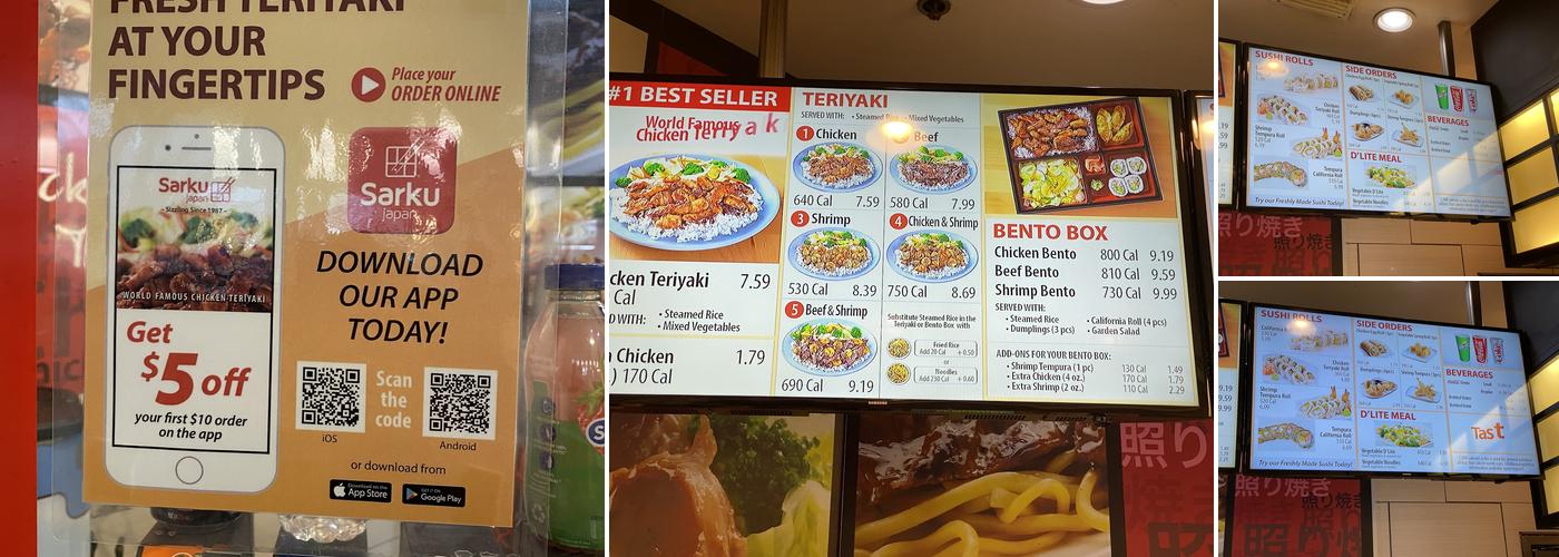 Sarku Japan Menu