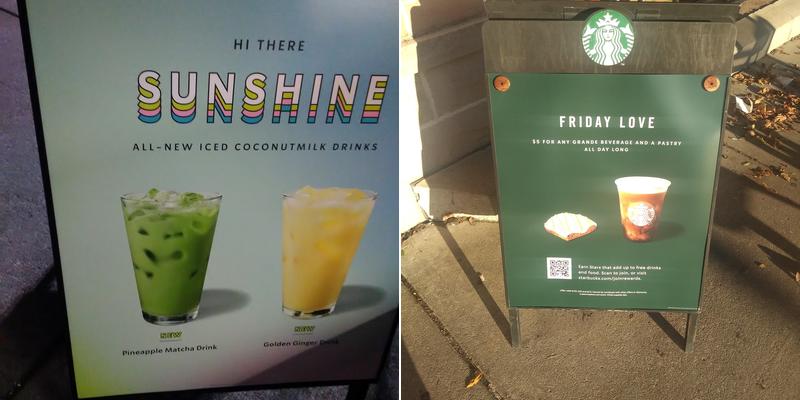 Starbucks Menu