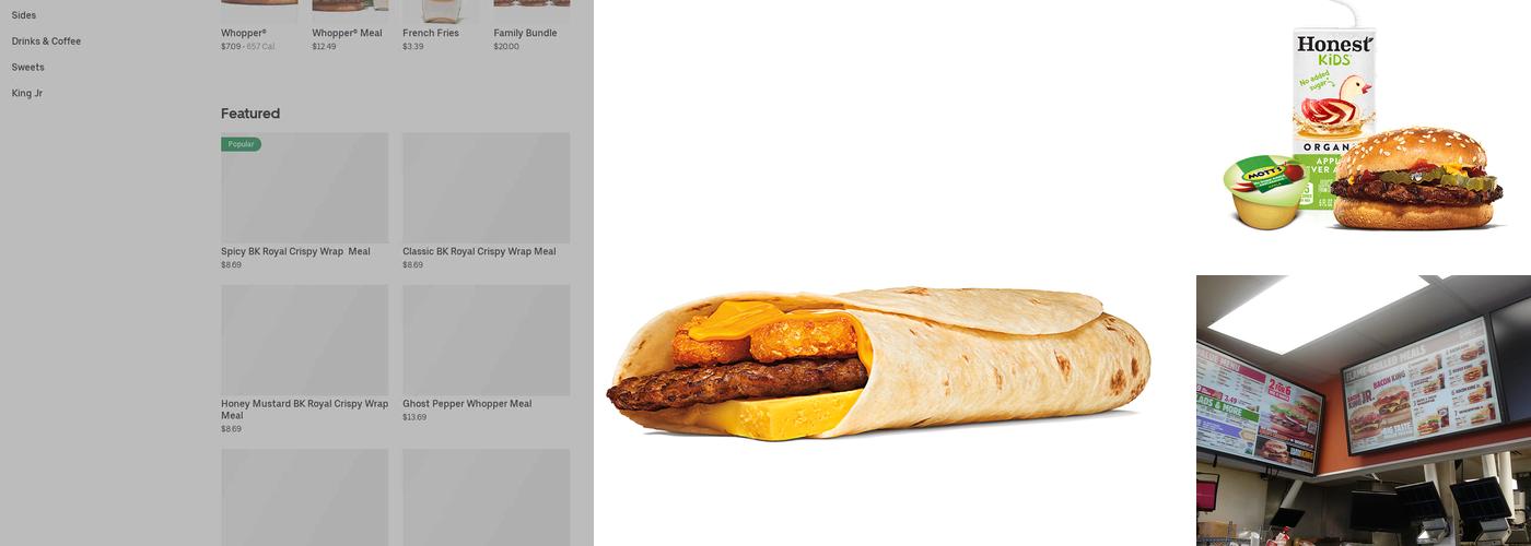 Burger King Menu