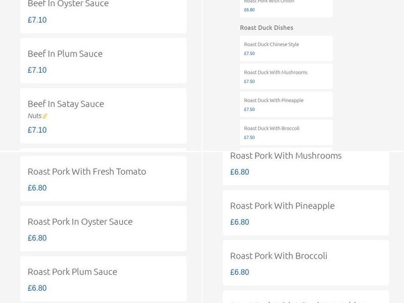 Chopstick & Bowl Menu