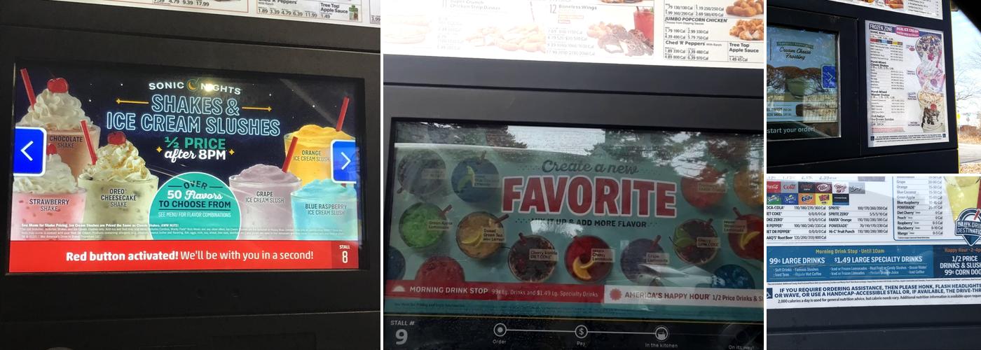 Sonic Drive-In Menu