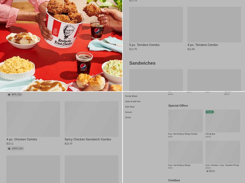 KFC Menu