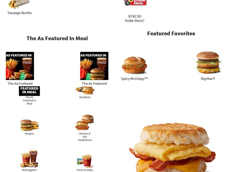 McDonald's Menu