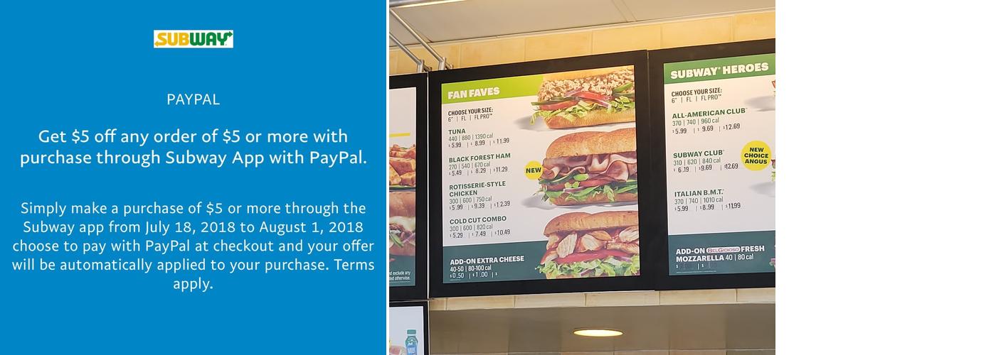 Subway Menu