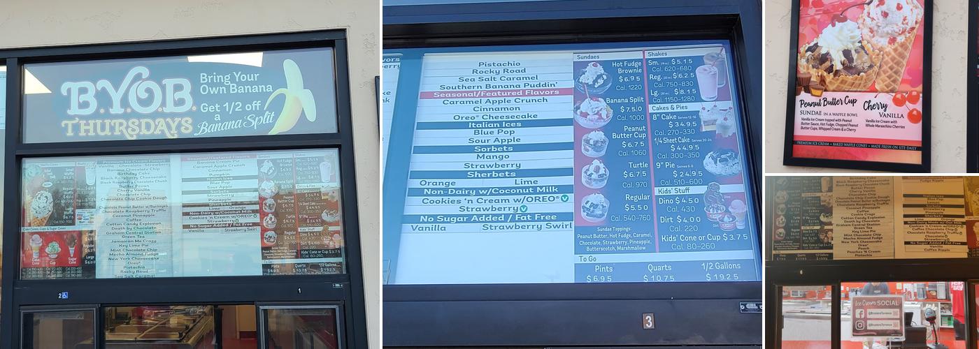 Bruster's Real Ice Cream Menu