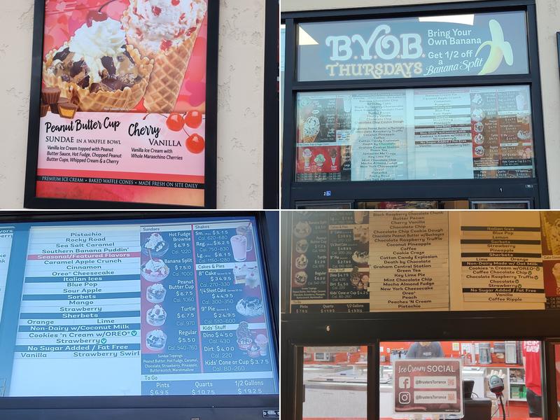 Bruster's Real Ice Cream Menu