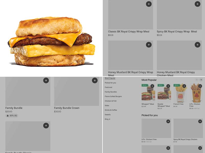 Burger King Menu