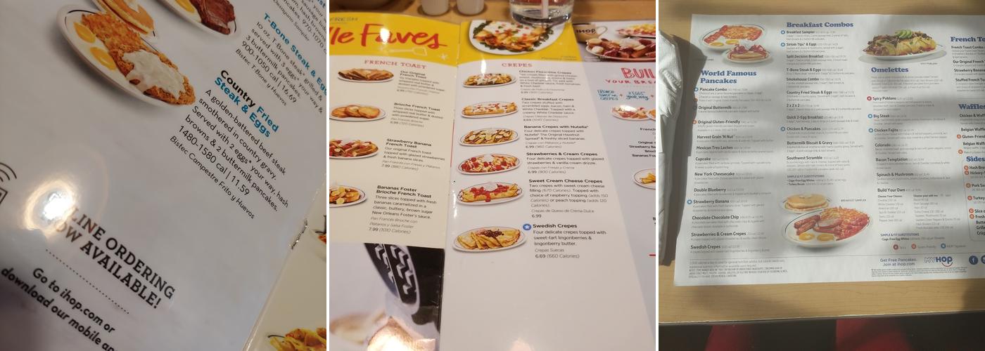 IHOP Menu