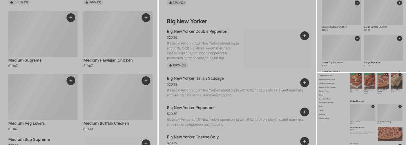 Pizza Hut Menu