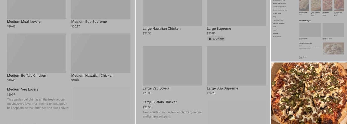 Pizza Hut Menu