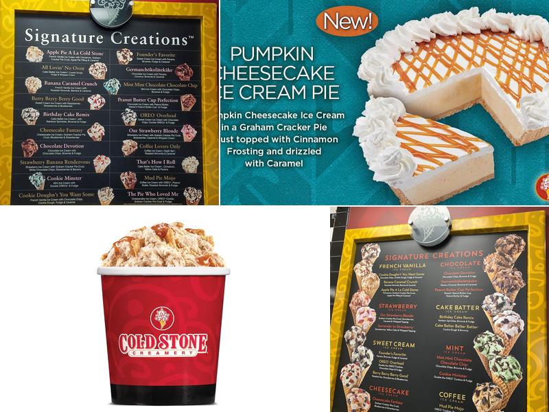 Cold Stone Creamery Menu