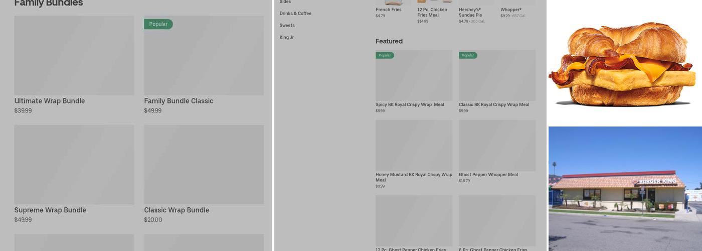 Burger King Menu