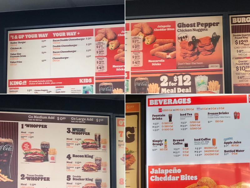 Burger King Menu