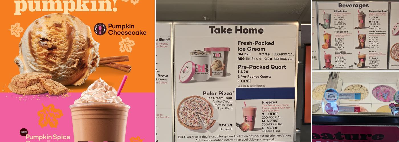 Baskin-Robbins Menu