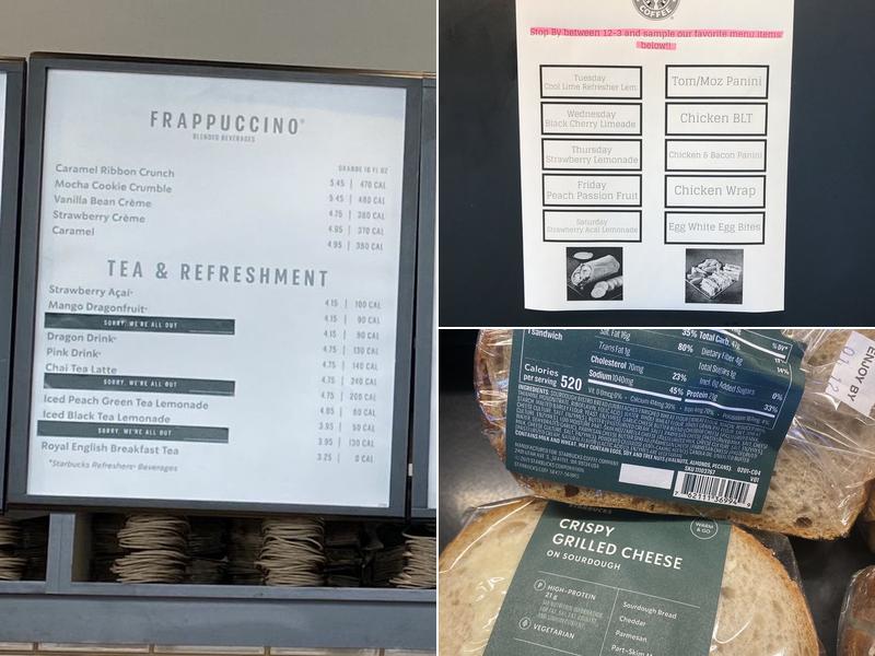 Starbucks Menu