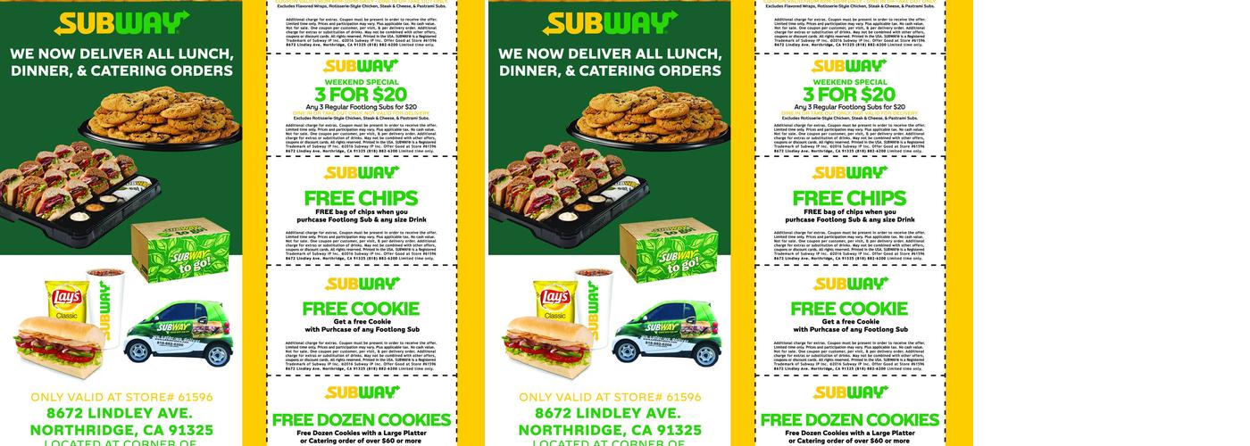Subway Menu