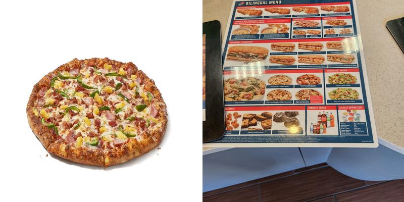 Domino's Pizza Menu